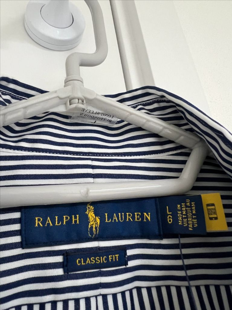 (새상품) 폴로 스트라이프 셔츠 클래식핏 L(105~110)--2