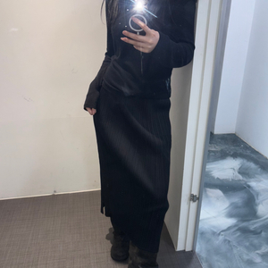 플리츠 플리즈 베이지 롱 스커트 (PP53~JG403)