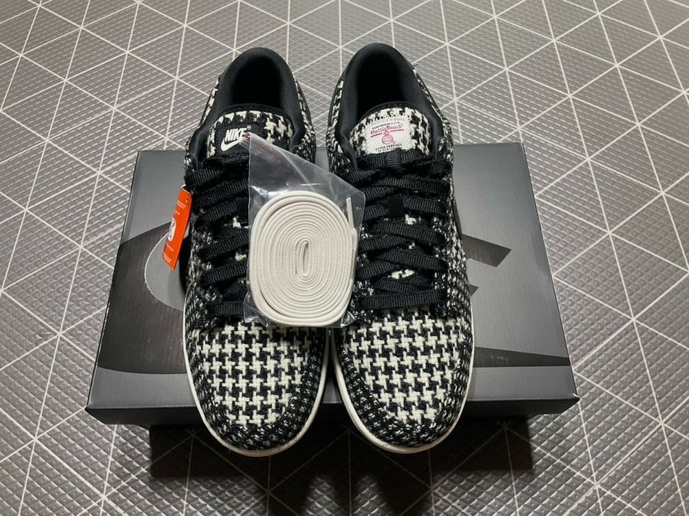 [새상품] (W) 나이키 x 해리스 트위드 덩크 로우 블랙 앤 팬텀사이즈 290나공홈 당첨--3