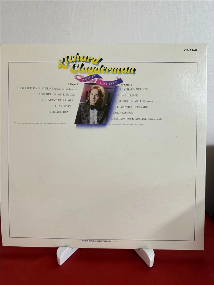 (민트급알판)Richard Clayderman Piano Et Orchestre(LP) 이미지