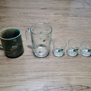 도자기 머그컵 + 유리 머그컵 + 소주잔