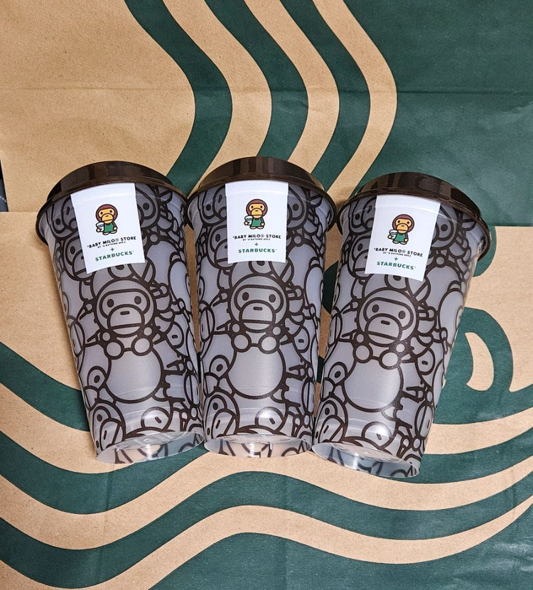 브라운1종]스타벅스 베이프 베이비 마일로 리유저블컵 브라운 473ml 텀블러 콜드컵 이미지