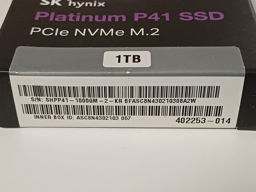 P41 1TB NVME SSD 팝니다.--2