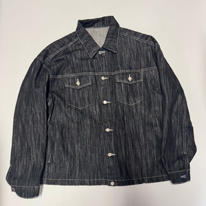 THEY 논페이드 빈티지 흑청 워싱 데님자켓 F