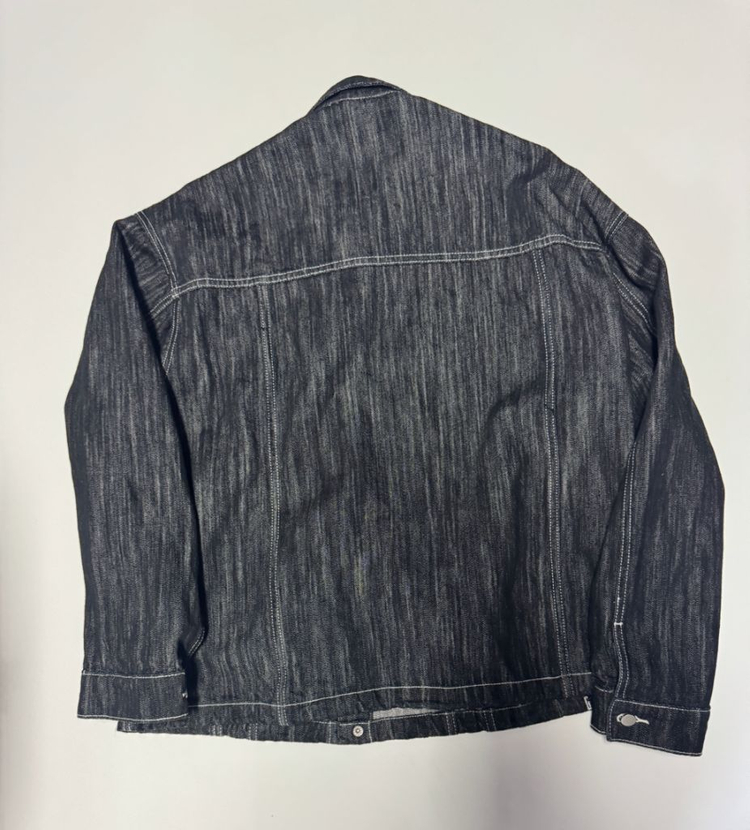 THEY 논페이드 빈티지 흑청 워싱 데님자켓 F--1