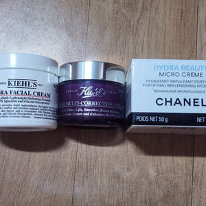 키엘수분,나이트크림과 샤넬 마이크로 수분크림 이미지