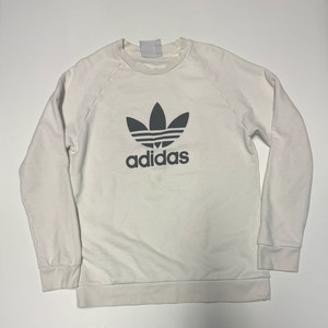 아디다스 트레포일 로고 화이트 맨투맨 L 이미지