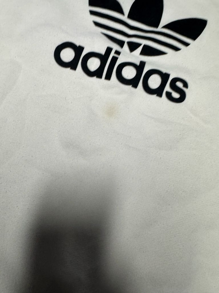 아디다스 트레포일 로고 화이트 맨투맨 L 이미지