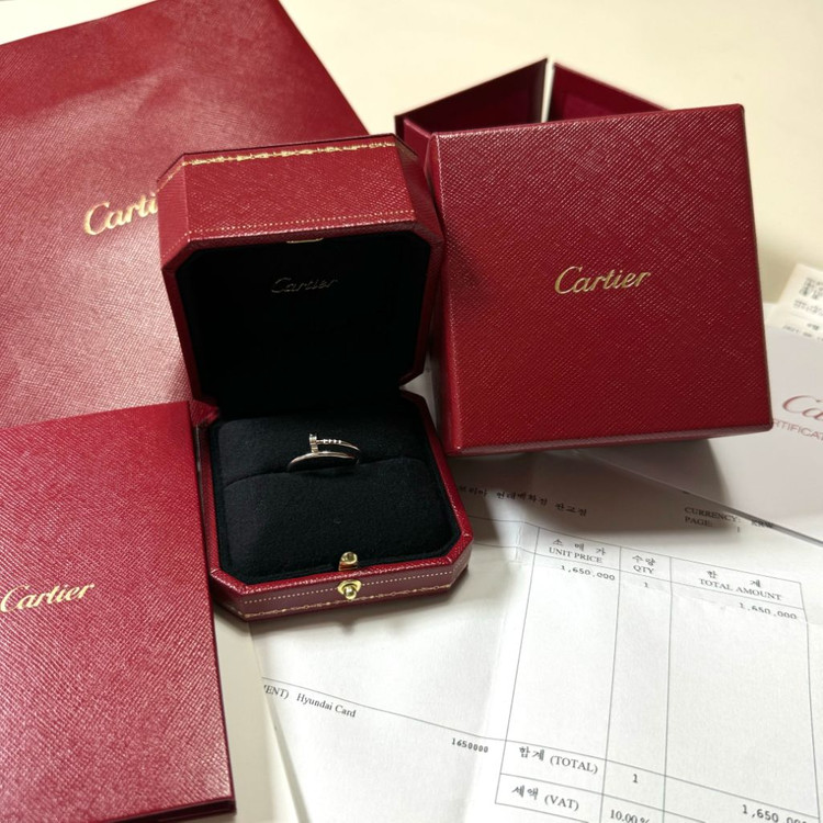 [59호/SM]까르띠에 저스트 앵 끌루 화이트골드 반지--1