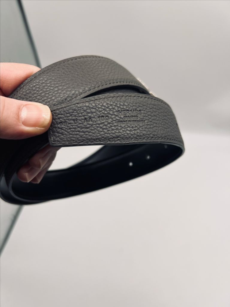 에르메스 정품 라군 리버서블 남자 벨트--2