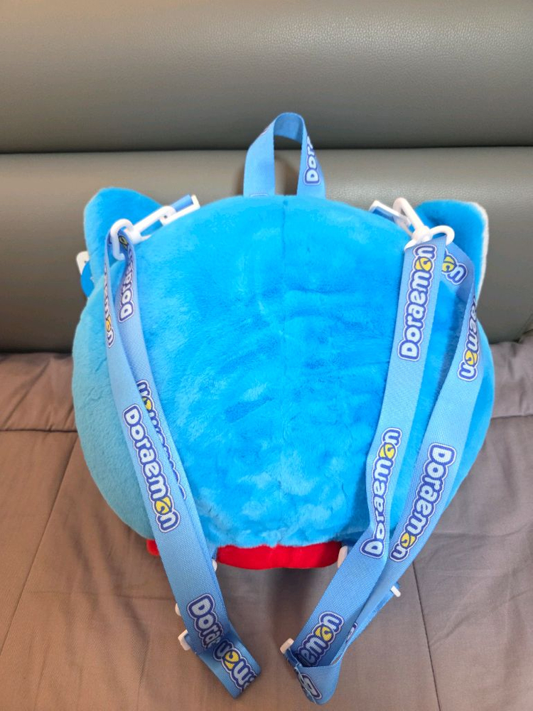 새상품 정품택)도라에몽 얼굴 쿠션 가방 백팩유아동 초등학생 입학선물--4