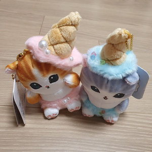모프샌드 (모후산도) 아이스크림콘 고양이 봉제인형 키링 일괄 판매합니다. 이미지