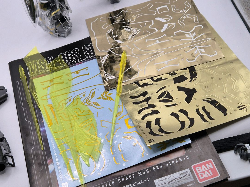 (최상) MG 시난주 메카니컬 클리어 프라모델 건담 반다이 건프라--1