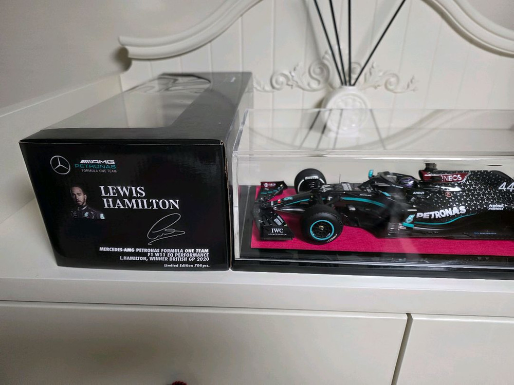 미니챔프 1:18 메르세데스 W11 영국 GP 루이스 해밀턴--4