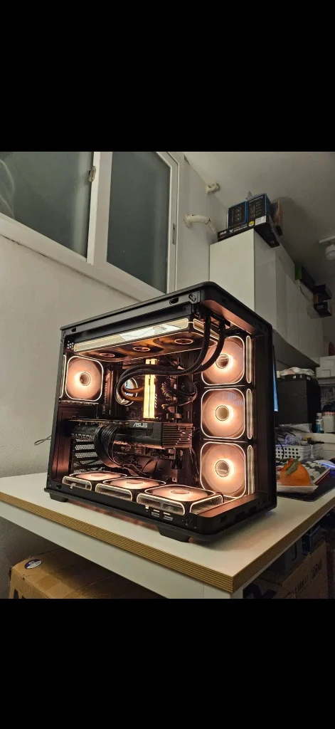 라데온 9070xt/라이젠 9800x3d 게이밍 컴퓨터 본체 이미지