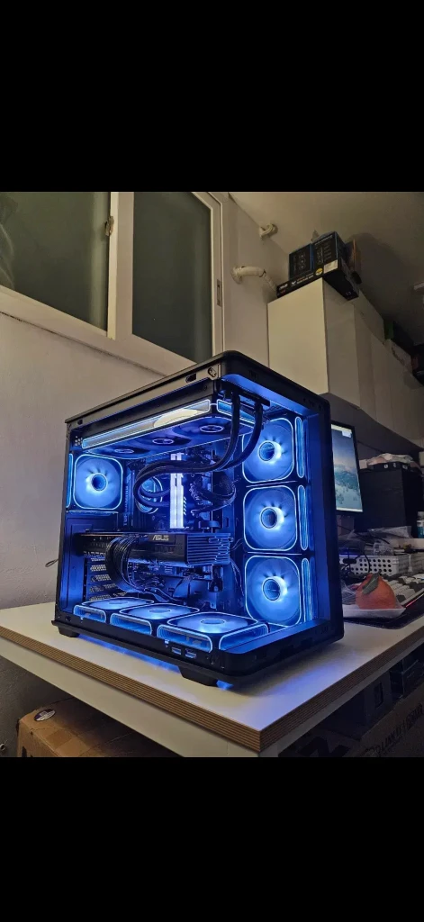 라데온 9070xt/라이젠 9800x3d 게이밍 컴퓨터 본체 이미지