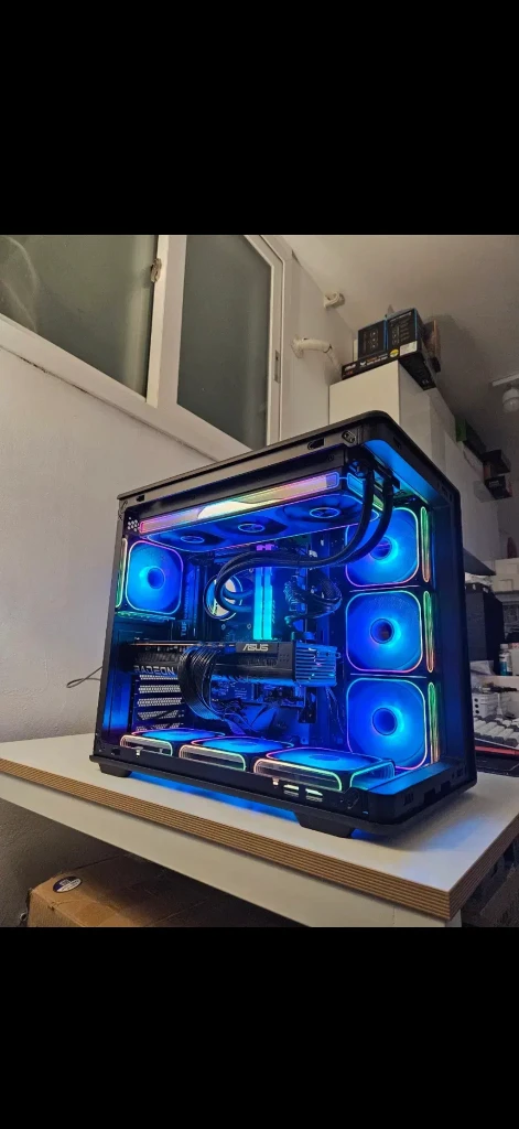 라데온 9070xt/라이젠 9800x3d 게이밍 컴퓨터 본체 이미지