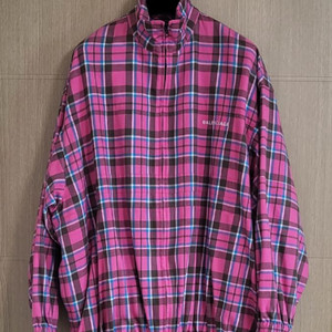 발렌시아가 플란넬 체크 집업