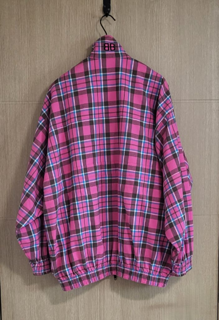 발렌시아가 플란넬 체크 집업--1