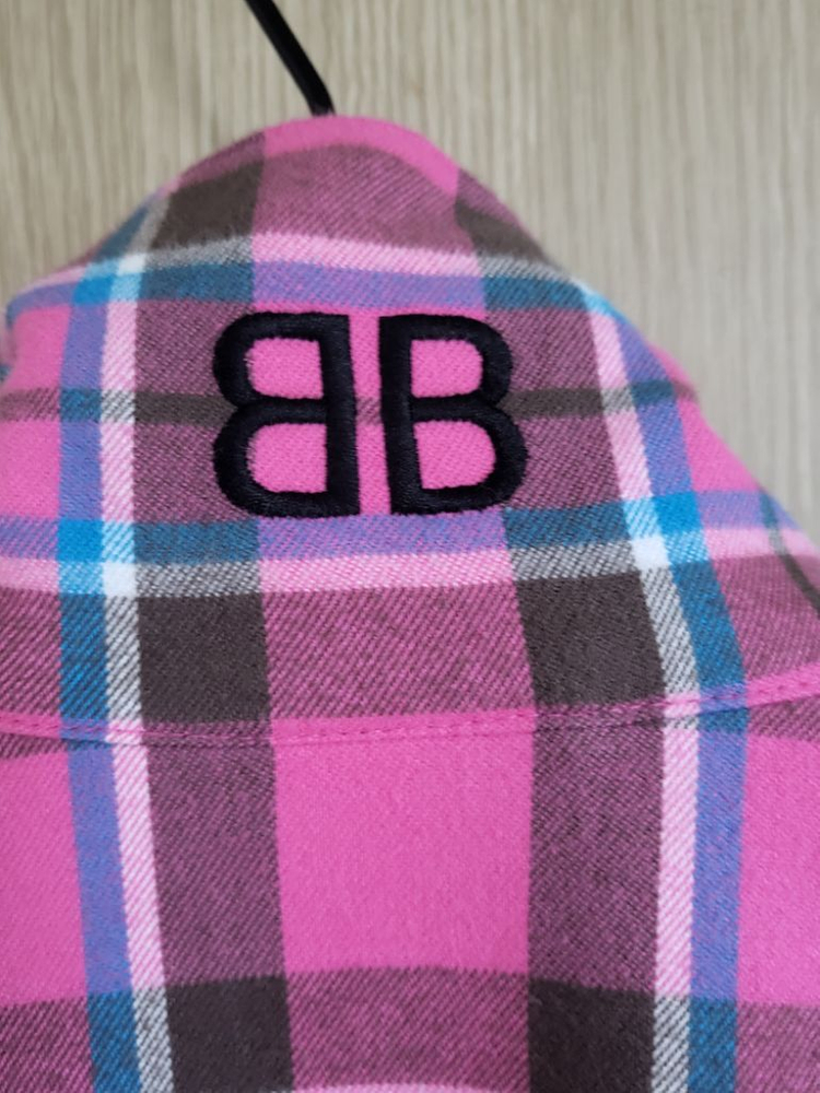 발렌시아가 플란넬 체크 집업--2