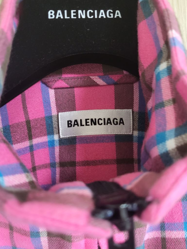 발렌시아가 플란넬 체크 집업--3