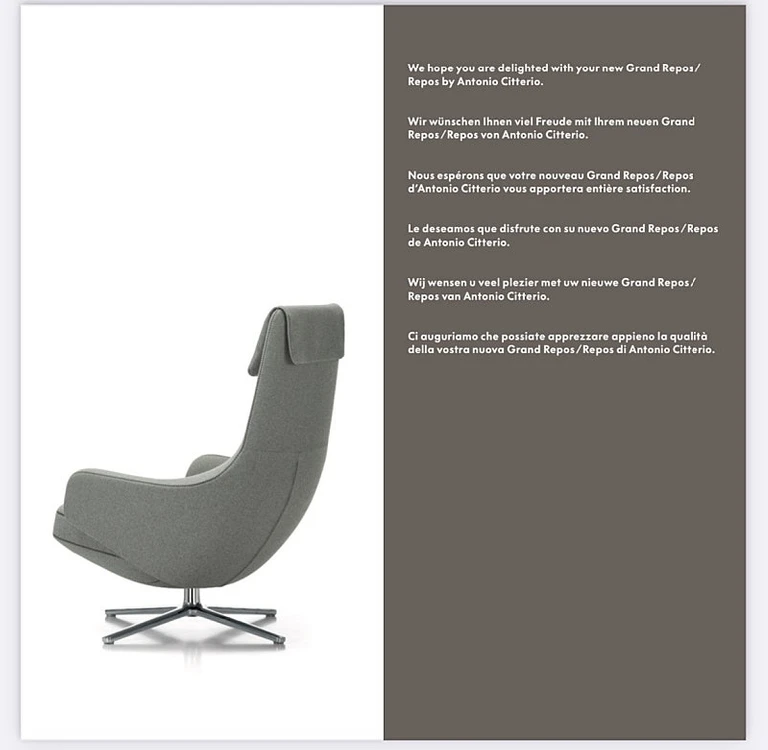 비트라 레포스 라운지 체어 & 오토만 세트 Vitra repos lounge chair 이미지