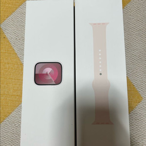 애플워치9 + 핑크샌드 스포츠 밴드