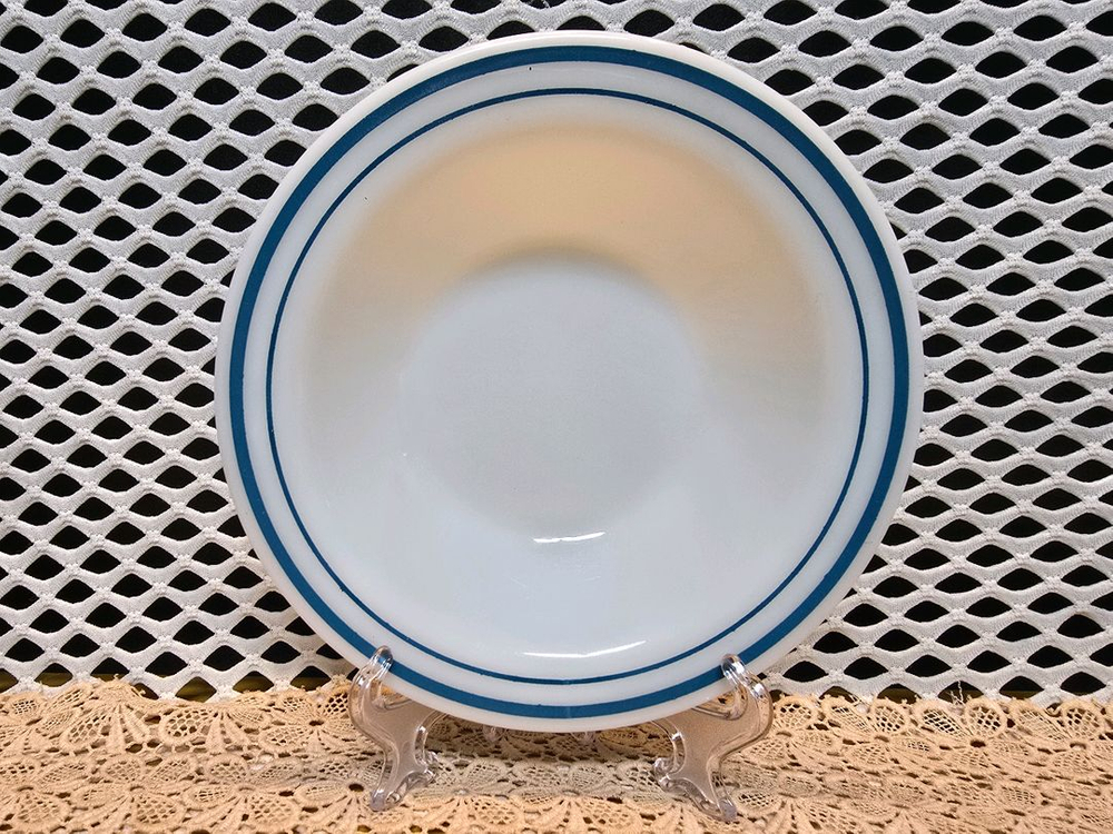 U.S.A 앵커호킹 블루밴드 16센티 앞접시 4점 이미지