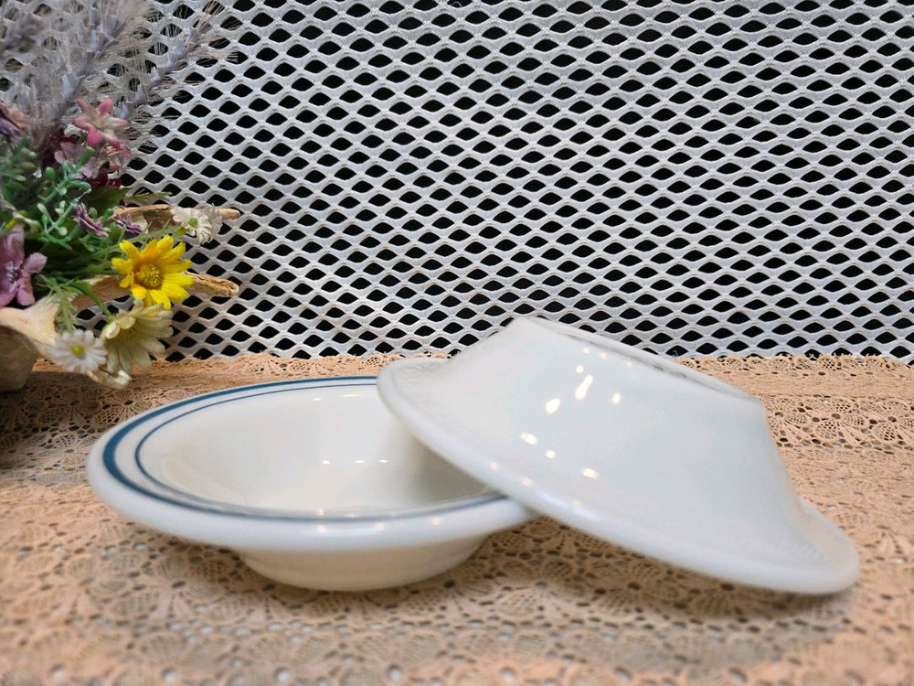 U.S.A 앵커호킹 블루밴드 16센티 앞접시 4점 이미지