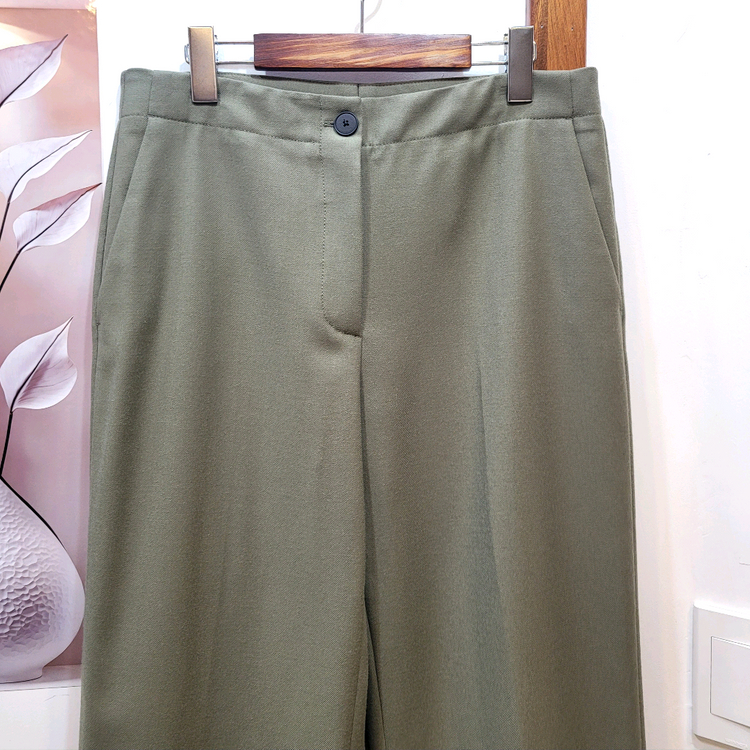 마시모두띠 얇은 울 와이드 팬츠--1