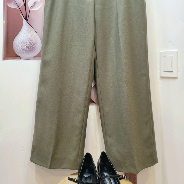 마시모두띠 얇은 울 와이드 팬츠--2