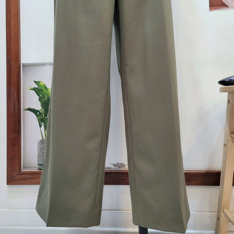 마시모두띠 얇은 울 와이드 팬츠--6