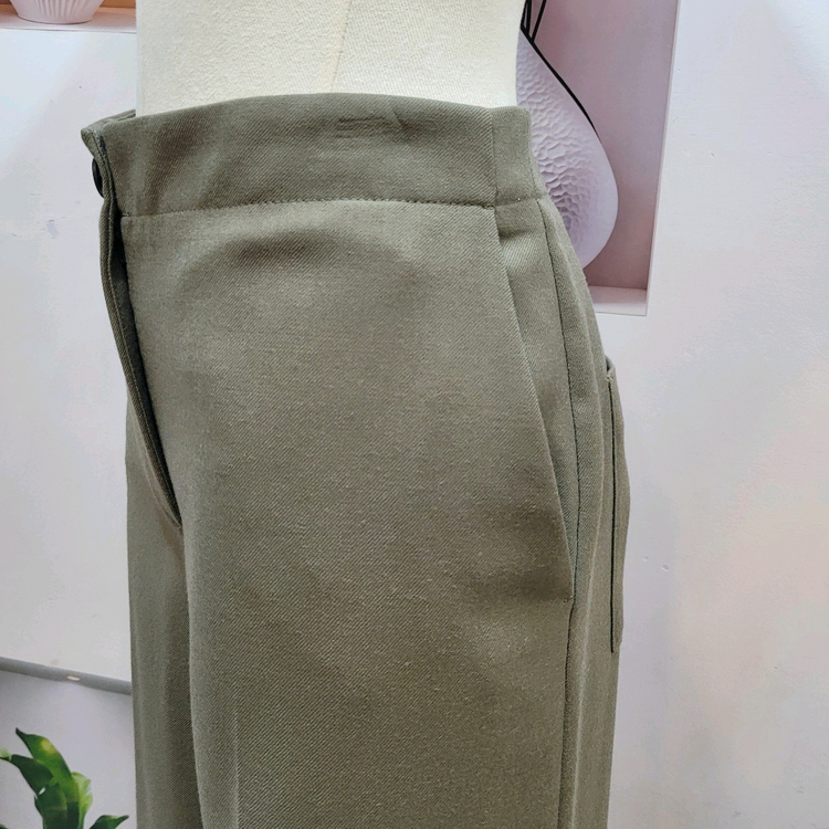 마시모두띠 얇은 울 와이드 팬츠--7