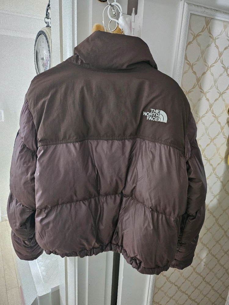 노스페이스 눕시 숏패딩 코코아 브라운 M--1