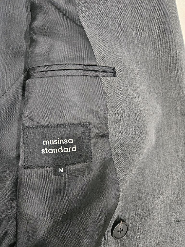 무탠다드 더블 브레스티드 챠콜 셋업 상하의 (상의 M, 하의 31)--6