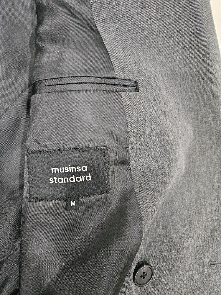 무탠다드 더블 브레스티드 챠콜 셋업 상하의 (상의 M, 하의 31)--1