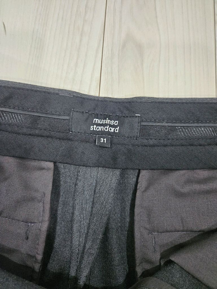 무탠다드 더블 브레스티드 챠콜 셋업 상하의 (상의 M, 하의 31)--3