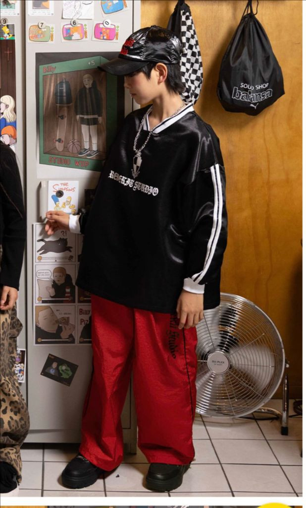 새상품)레브킷 꽈배기 파이핑 레터링 팬츠 120--4