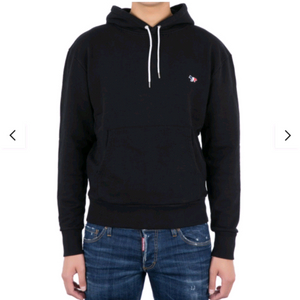 메종키츠네 삼색여우 후드티 (XL사이즈, 블랙)