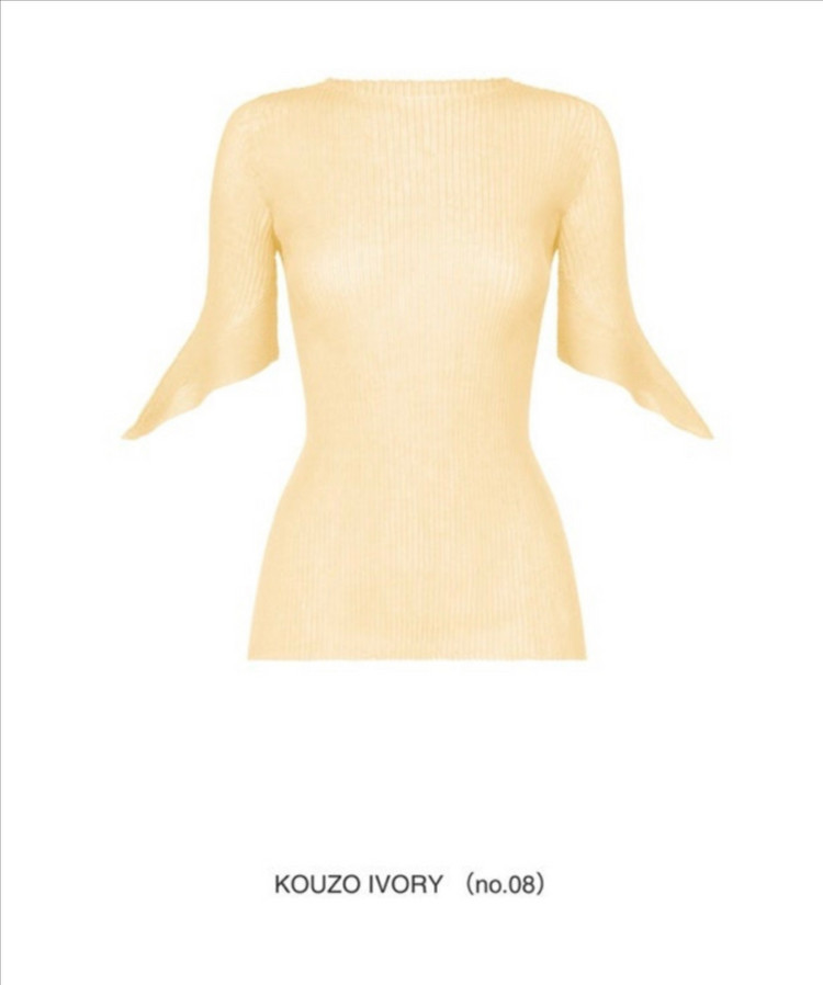 이세이미야케 SPIKELET KNIT 니트 반팔 탑 새상품--1