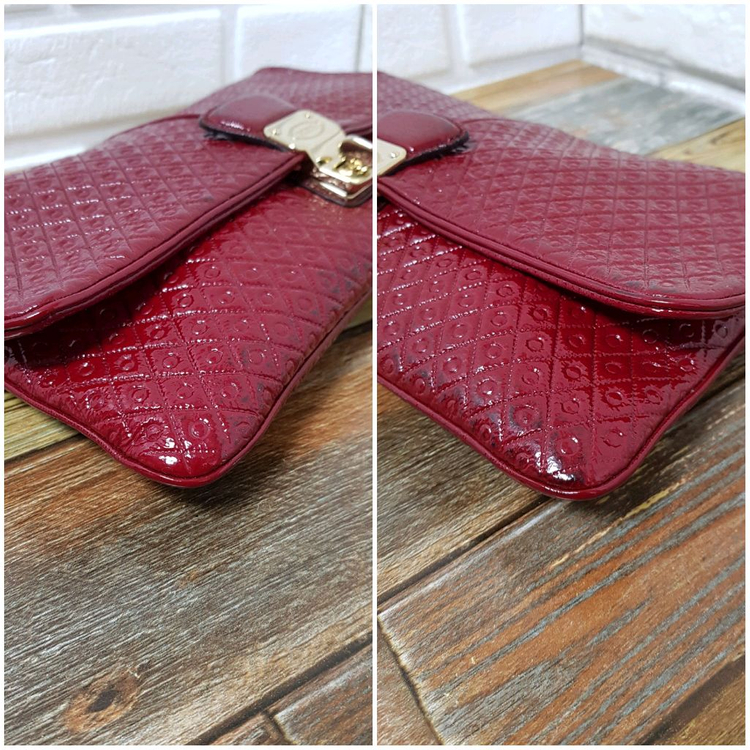 [정품] 토즈 페이던트 버건디 클러치--6