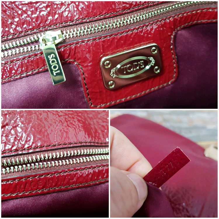 [정품] 토즈 페이던트 버건디 클러치--9