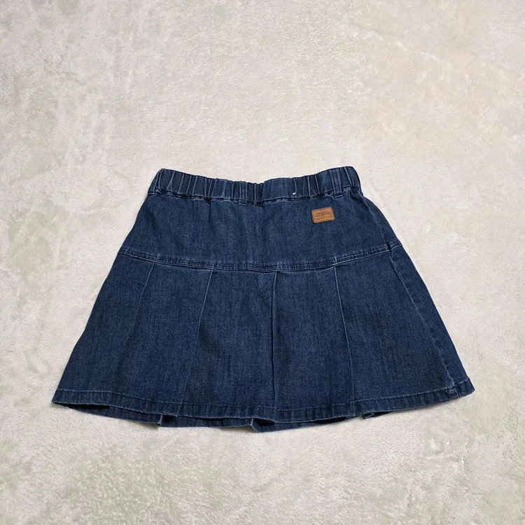 (160)내셔널지오그래픽 키즈 데님 플리츠 스커트 이미지