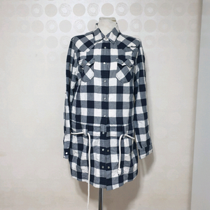 TBJ/체크남방66/체크셔츠66/롱남방66/롱셔츠66