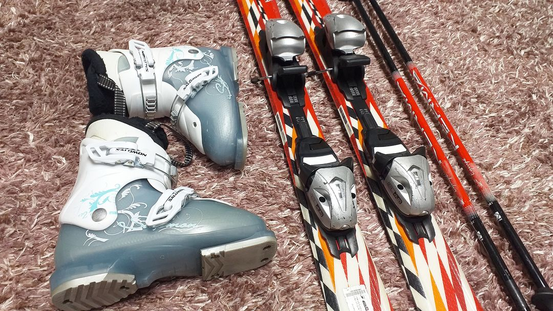 아동용 스키 세트(스키 120cm,부츠200-205mm) 이미지