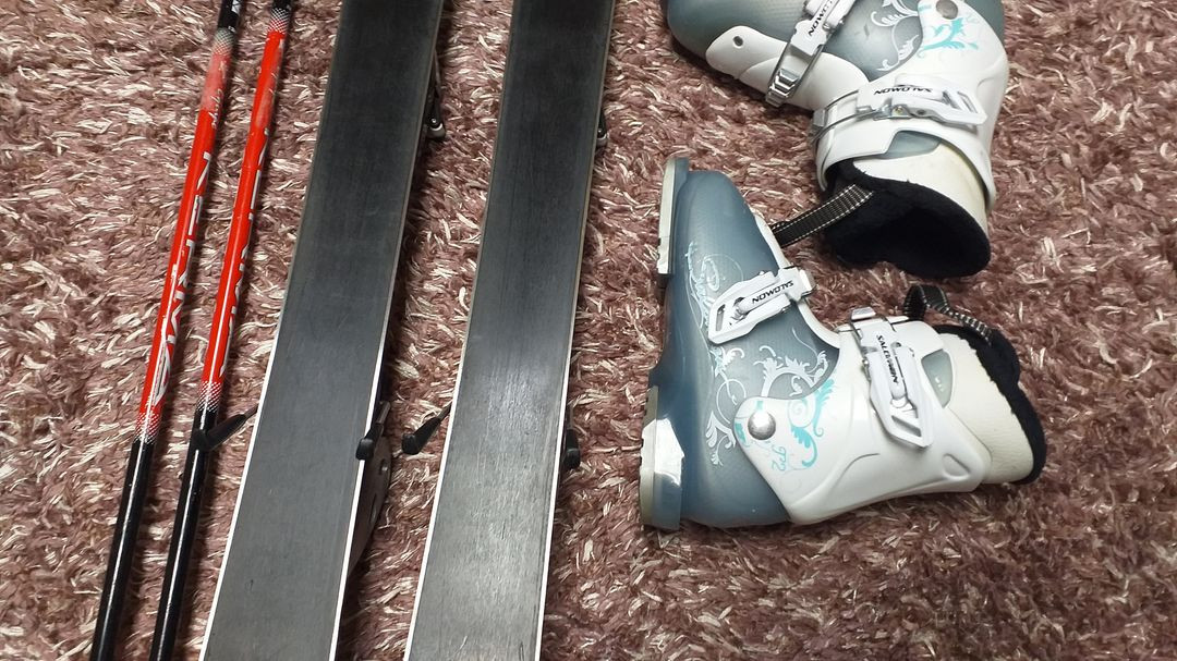 아동용 스키 세트(스키 120cm,부츠200-205mm) 이미지