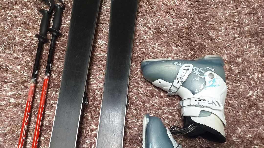 아동용 스키 세트(스키 120cm,부츠200-205mm) 이미지