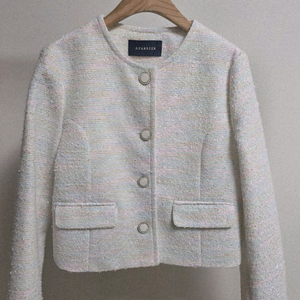 아주예쁜 파스텔 솜사탕 부클 트위드 자켓 / 베니토 밀크코코아 미니포에