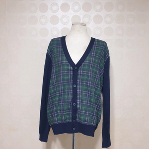 새것/남성가디건100/남성체크가디건