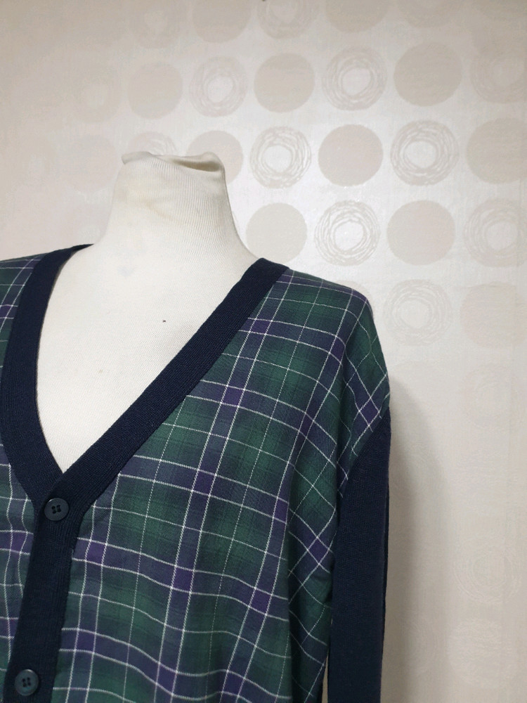 새것/남성가디건100/남성체크가디건--1